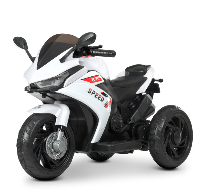 Детский электромотоцикл Bambi Racer M 4622, кожаное сидение, 2 мотора, 3 цвета