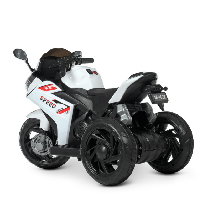 Детский электромотоцикл Bambi Racer M 4622, кожаное сидение, 2 мотора, 3 цвета