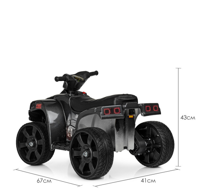 Квадроцикл детский Bambi M 3893ELM музыка, свет, кожаное сиденье, колеса EVA