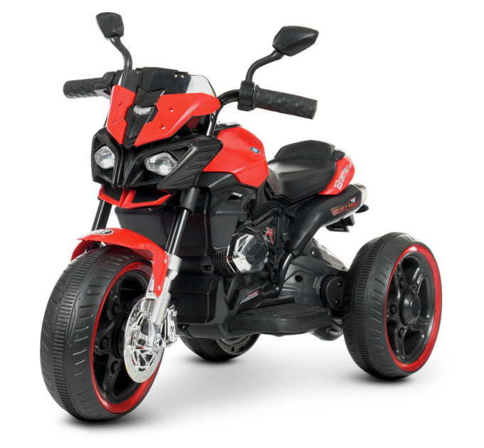 Детский электромотоцикл трехколесный Bambi Racer M 4533, 2 мотора, световые и звуковые эффекты