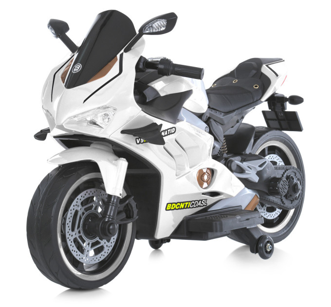 Детский электромобиль мотоцикл Bambi Racer M 5056EL кожаное сидение, 2 мотора