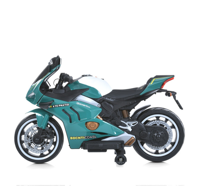 Детский электромобиль мотоцикл Bambi Racer M 5056EL кожаное сидение, 2 мотора