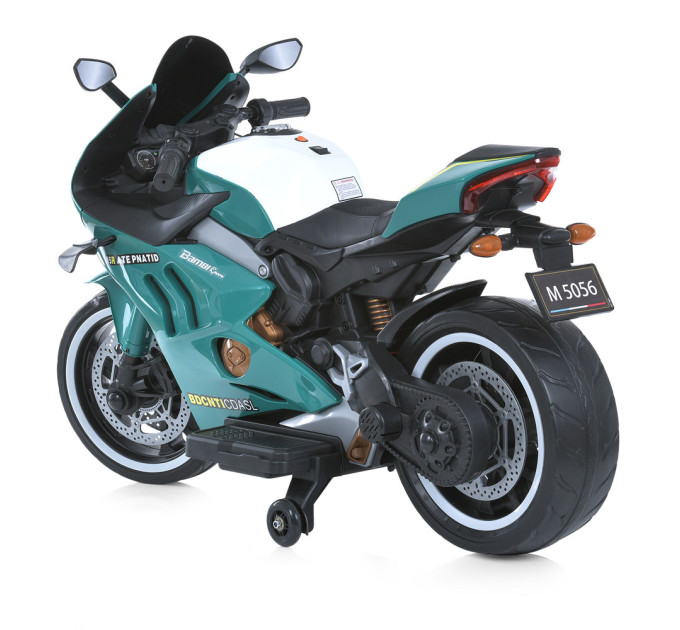 Детский электромобиль мотоцикл Bambi Racer M 5056EL кожаное сидение, 2 мотора