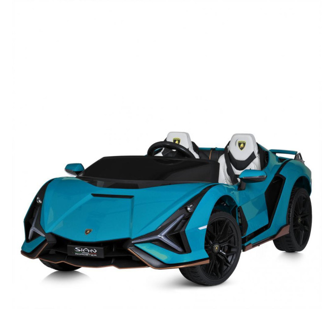 Дитячий електромобіль Bambi Lamborghini M 5072EBLR 4 мотори 30W, музика, світло, шкіряне сидіння, 5 кольорів