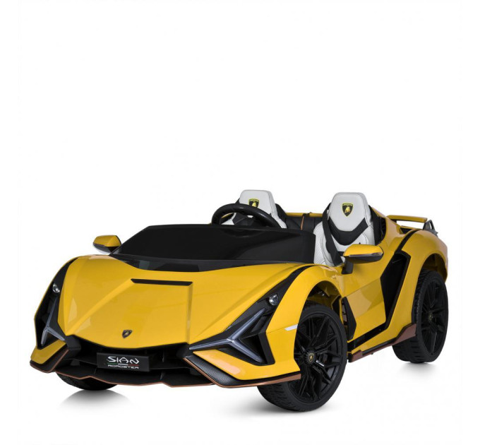 Дитячий електромобіль Bambi Lamborghini M 5072EBLR 4 мотори 30W, музика, світло, шкіряне сидіння, 5 кольорів