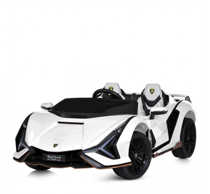 Дитячий електромобіль Bambi Lamborghini M 5072EBLR 4 мотори 30W, музика, світло, шкіряне сидіння, 5 кольорів