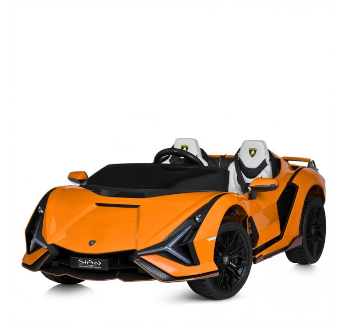 Дитячий електромобіль Bambi Lamborghini M 5072EBLR 4 мотори 30W, музика, світло, шкіряне сидіння, 5 кольорів