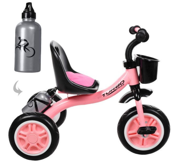 Дитячий триколісний велосипед TURBOTRIKE M 3197-M-1 сидіння зі спинкою, пляшечка для води