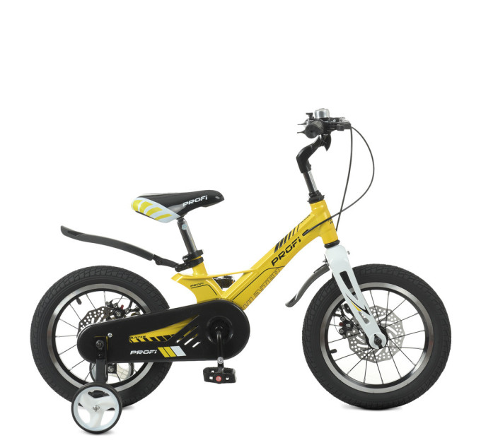 Детский двухколесный велосипед PROF1 Hunter 14д. LMG14238 с дополнительными колесами, дисковый тормоз