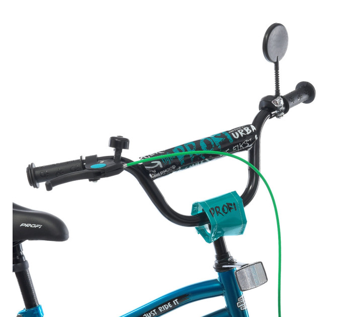 Детский двухколесный велосипед Profi Urban 16д. Y16253S-1 с дополнительными колесами, фонарик, звонок