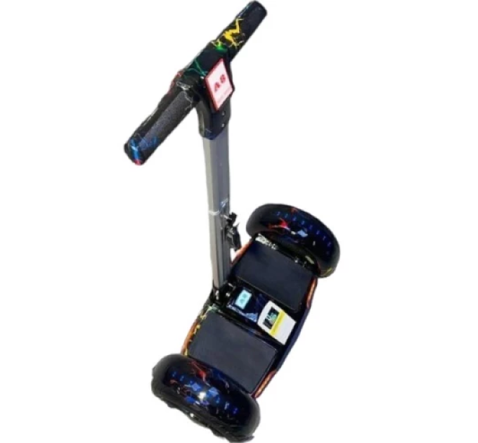 Гироскутер с ручкой А8 Smart Balance 10.5" цветная молния