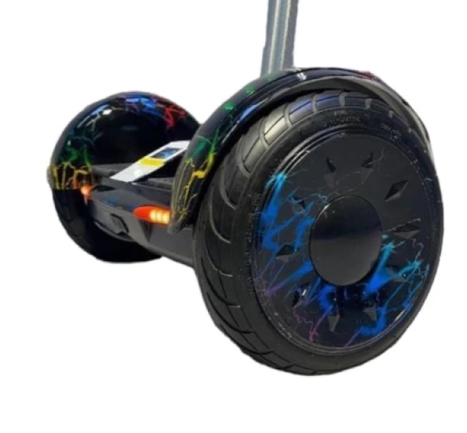 Гироскутер с ручкой А8 Smart Balance 10.5" цветная молния
