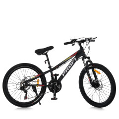 Велосипед з алюмінієвою 11" рамою Profi MTB2401, 24 д., SHIMANO 21SP, 3 кольори
