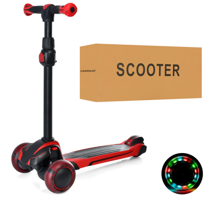 Дитячий самокат iTrike X1 MAXI Scooter зі колесами, що світяться, і амортизатором