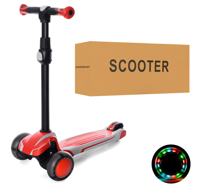 Дитячий самокат iTrike X1 MAXI Scooter зі колесами, що світяться, і амортизатором