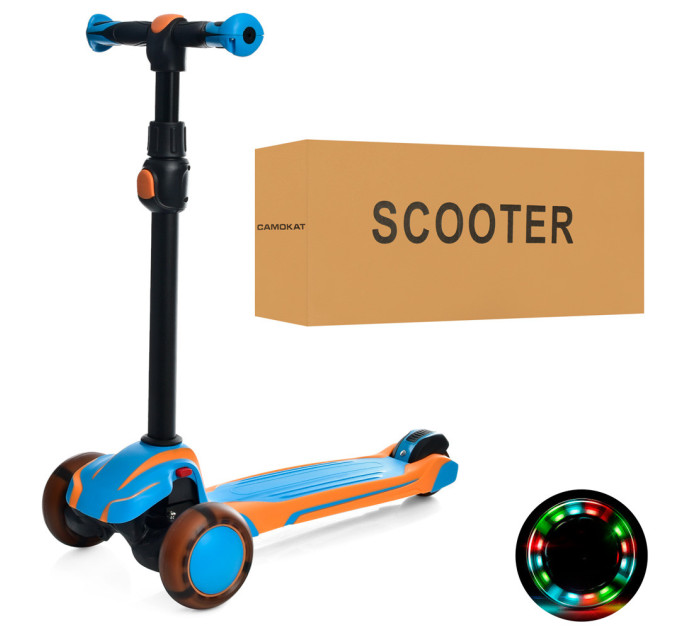 Дитячий самокат iTrike X1 MAXI Scooter зі колесами, що світяться, і амортизатором