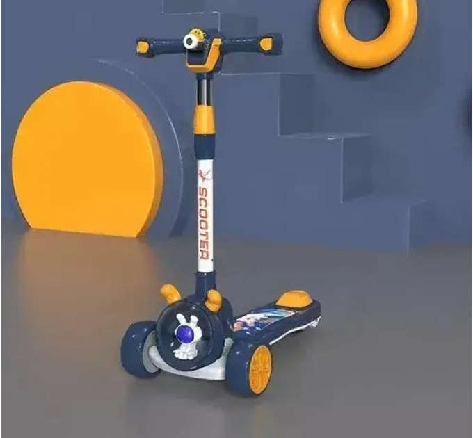 Самокат беговел Scooter 2в1 колеса со светом, фара , проекция на пол
