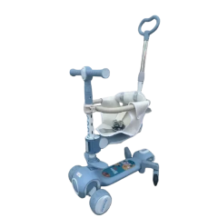 Самокат дитячий Scooter колеса зі світлом, складний, додаткові колеса, батьківська ручка