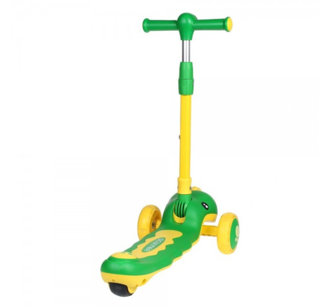 Самокат детский Scooter колеса со светом, складной, дополнительные колеса, родительская ручка, бампер