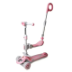 Самокат детский Scooter колеса со светом, складной, дополнительные колеса, родительская ручка, бампер