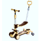 Самокат дитячий беговел Scooter колеса зі світлом, складний, бічна підтримка, батьківська ручка