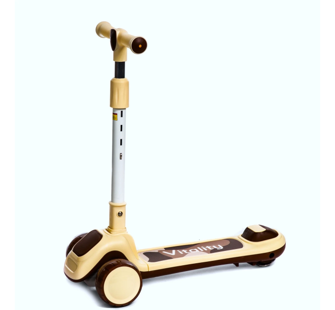 Самокат дитячий беговел Scooter колеса зі світлом, складний, бічна підтримка, батьківська ручка