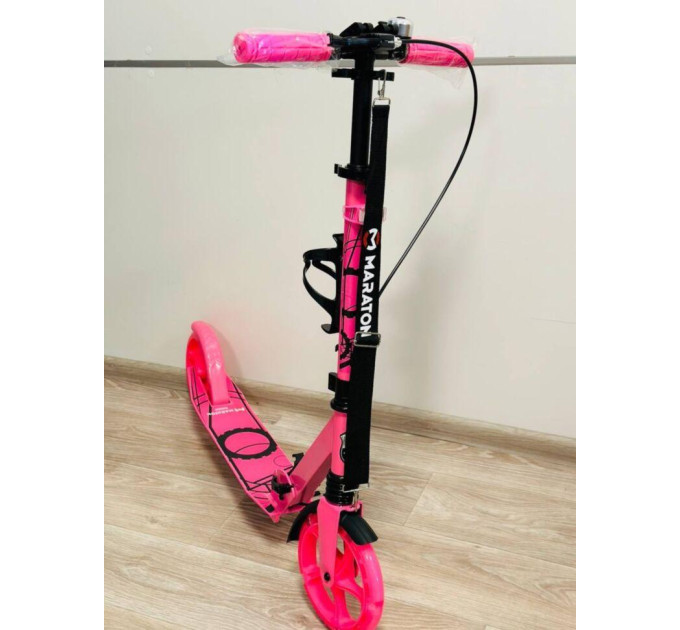 Самокат дитячий складаний Maraton Rider Light Wheel Pink 200 мм з ременем