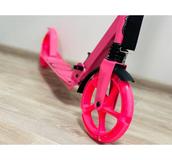 Самокат дитячий складаний Maraton Rider Light Wheel Pink 200 мм з ременем