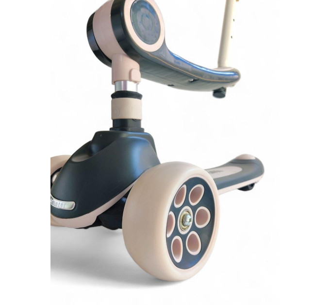 Детский складной самокат-беговел Scooter Dream M3 с фонариком, светящиеся колеса, музыкальный