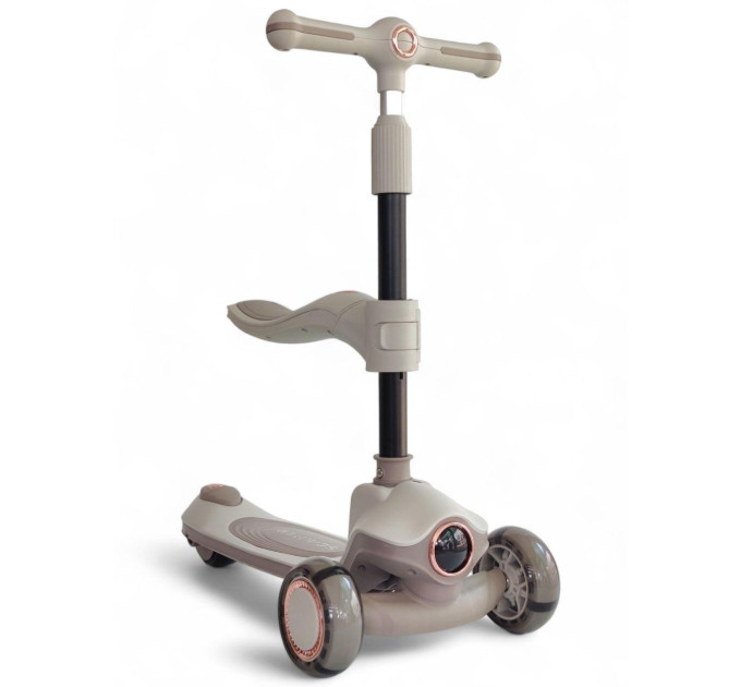 Детский складной самокат-беговел Scooter Cosmo K603-2 светящиеся колеса, музыкальный