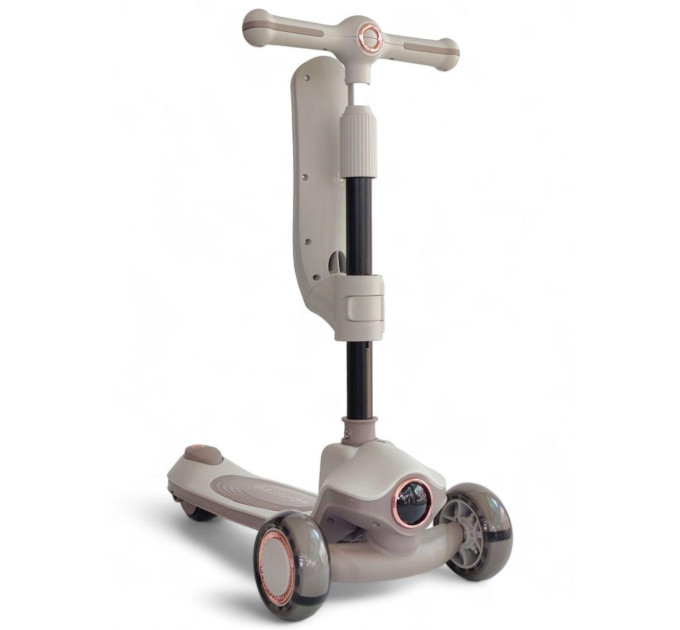 Детский складной самокат-беговел Scooter Cosmo K603-2 светящиеся колеса, музыкальный
