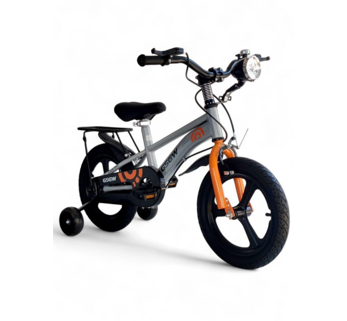 Детский двухколесный велосипед GSGW Bike 12" с фарой и дополнительными колесами, 3 цвета