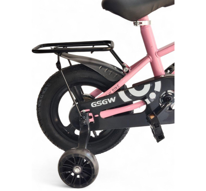 Детский двухколесный велосипед GSGW Bike 12" с фарой и дополнительными колесами, 3 цвета