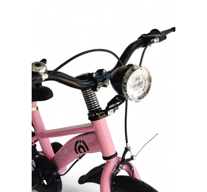 Детский двухколесный велосипед GSGW Bike 16" с фарой и дополнительными колесами, 3 цвета