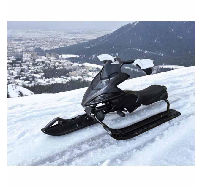 Детский снегокат с мягким сиденьем Snow racer, рулевые санки с тормозом, разные цвета