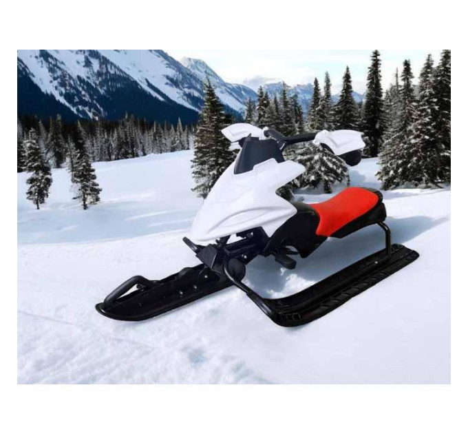 Детский снегокат с мягким сиденьем Snow racer, рулевые санки с тормозом, разные цвета