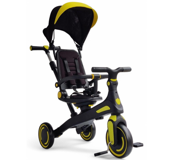 Дитячий велосипед з батьківською ручкою та козирком від сонця Starsky KL1788 трансформер 3 кольори