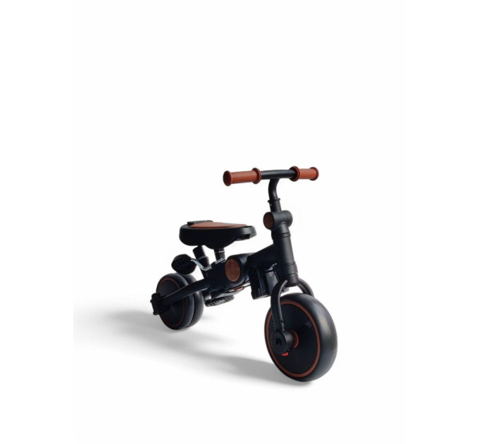 Детский складной велосипед беговел Royal Leather Trike 105-2 с бортиками, навесом и родительской ручкой