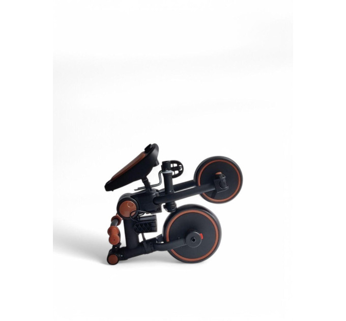 Детский складной велосипед беговел Royal Leather Trike 105-2 с бортиками, навесом и родительской ручкой