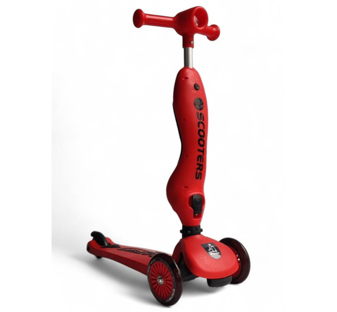 Детский складной самокат-беговел Scooters Basket 3in1 K619 с воспомагательными колесами