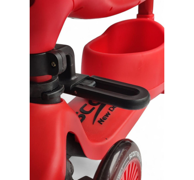 Детский складной самокат-беговел Scooters Basket 3in1 K619 с воспомагательными колесами