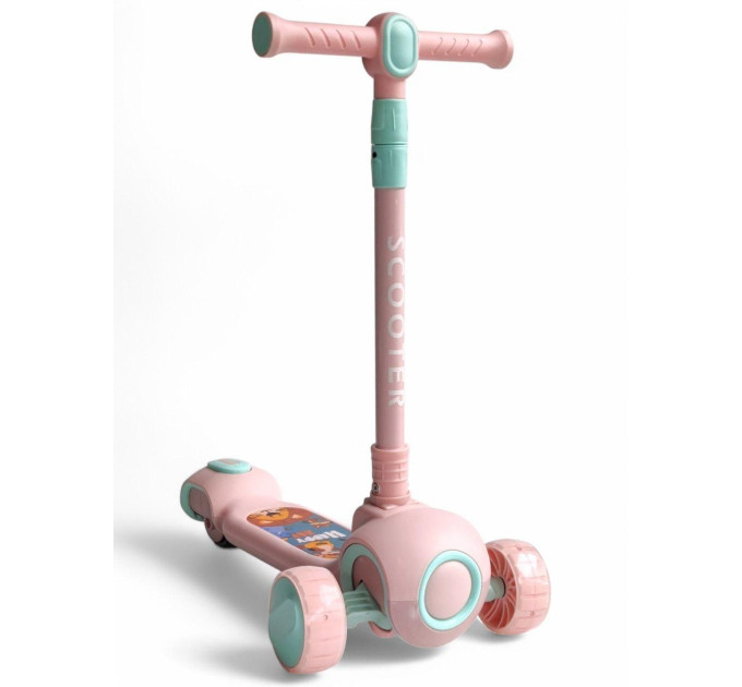 Самокат детский музыкальный Scooter Happy Day V1 с подсветкой колес