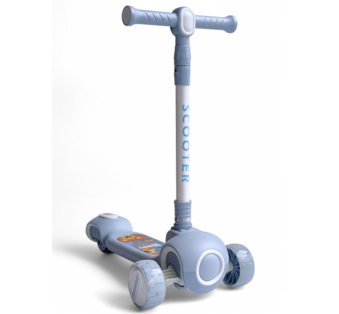 Самокат детский музыкальный Scooter Happy Day V1 с подсветкой колес