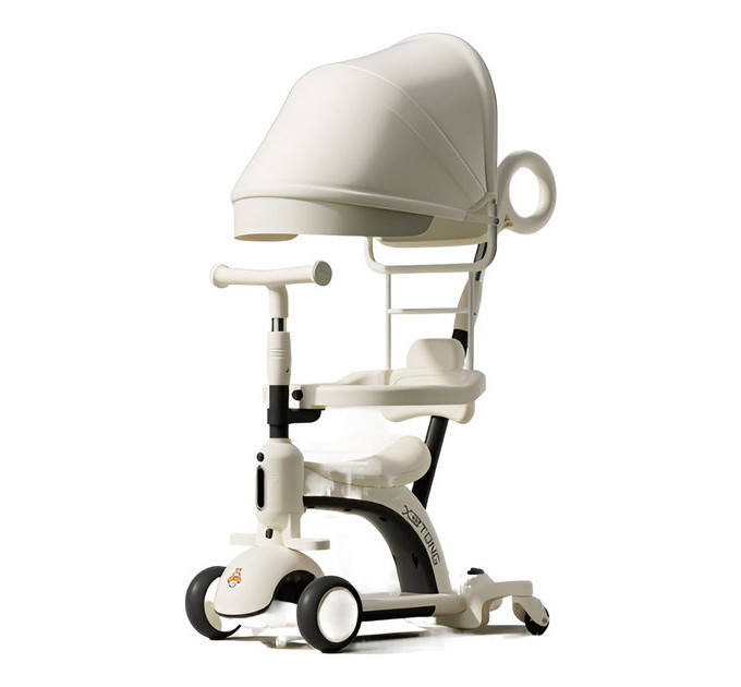 Детский велосипед беговел Smart Baby XB-668-B 5в1 с бортиком, козырьком, родительской ручкой, разные цвета