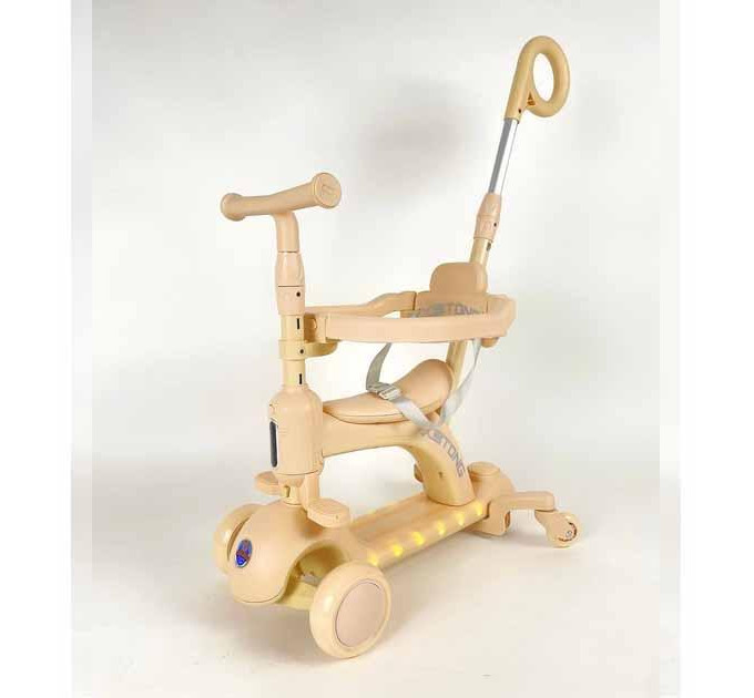 Детский велосипед беговел Smart Baby XB-668-B 5в1 с бортиком, козырьком, родительской ручкой, разные цвета