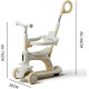 Детский велосипед беговел Smart Baby XB-668-B 5в1 с бортиком, козырьком, родительской ручкой, разные цвета