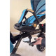 Детский велосипед-коляска с родительской ручкой Baby Tricyc KBQ-6170 поворотное сиденье, свет, музыка, 2 цвета