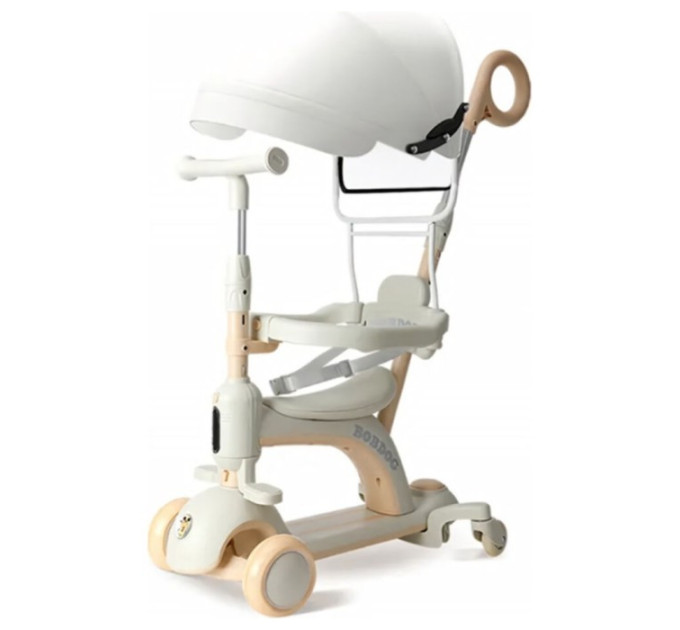 Детский самокат-трансформер CITY LINE Smart Baby 669 3в1, с родительской ручкой, сиденьем и капюшоном