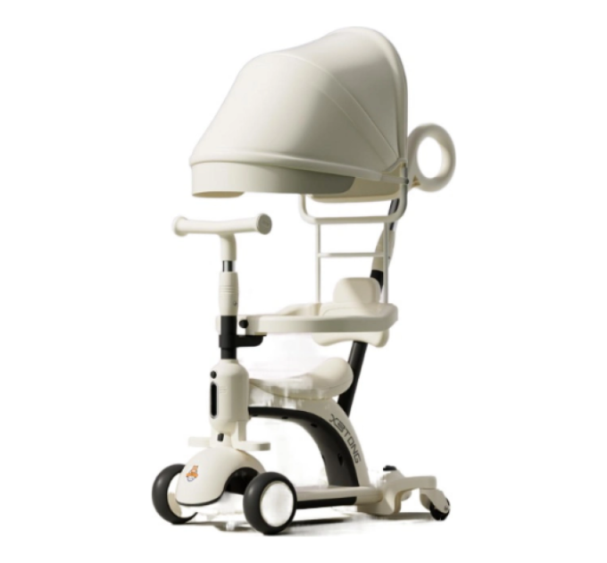 Детский самокат-трансформер CITY LINE Smart Baby 669 3в1, с родительской ручкой, сиденьем и капюшоном