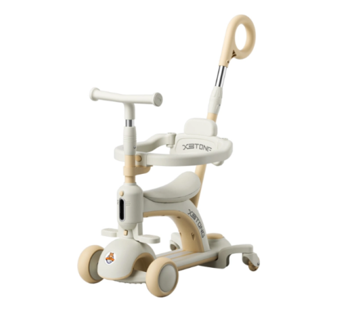 Детский самокат-трансформер CITY LINE Smart Baby 669 3в1, с родительской ручкой, сиденьем и капюшоном